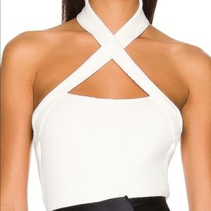 halter bodysuit (white)